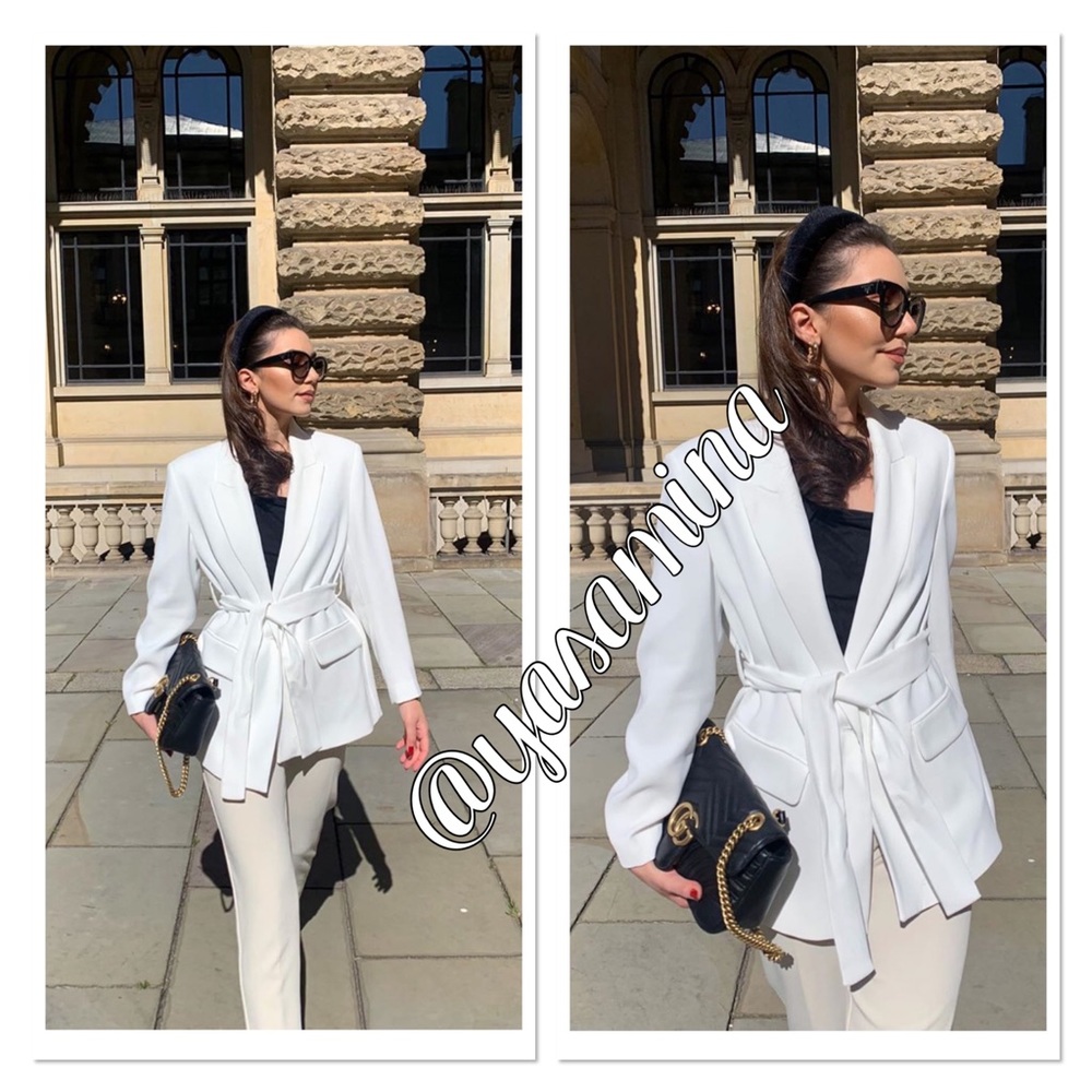 Zara belted blazer+ pants bloggers favorite - Picture 5 of 16